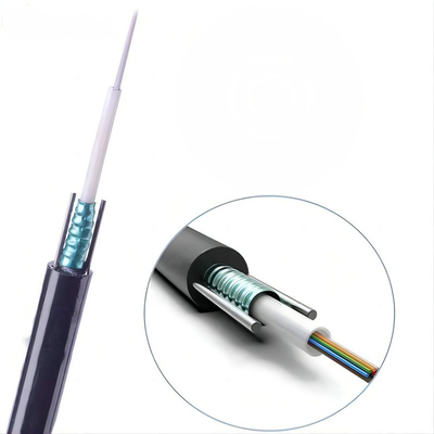 8 Core OM3 Multimode Fiber Optic Cable GYXTW Outdoor Aerial