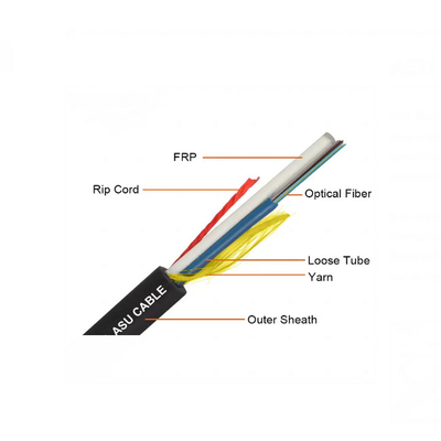 ASU 12-Core Self-Supporting Aerial Fiber Optic Cable with PE Sheath