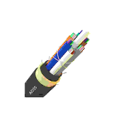 ADSS Fiber Optic Cable 24 Core 100m Single PE Jacket Aramid Yarn