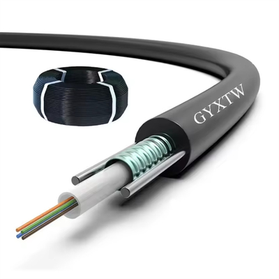 Single Mode Armored Fiber Optic Cable GYXTW 2-24 Core Steel Wire