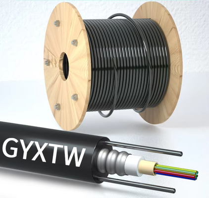 야외 광섬유 케이블 GYXTW 오버헤드 장갑 6 코어 광섬유 케이블