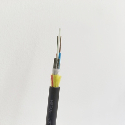 ADSS Fiber Optic Cable Double Sheath Aramid Yarn FRP Span 80-120M