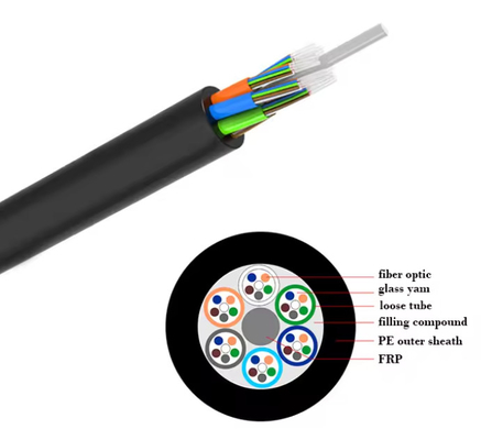 GYFTY Outdoor Fiber Optic Cable 4-12 Core PE Jacket Duct Laying