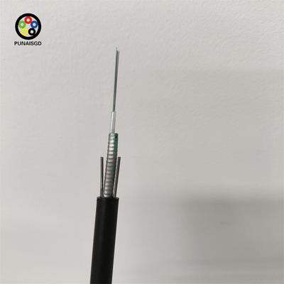 24 Core Single Mode Armored Fiber Optic Cable Steel Tape PE Jacket