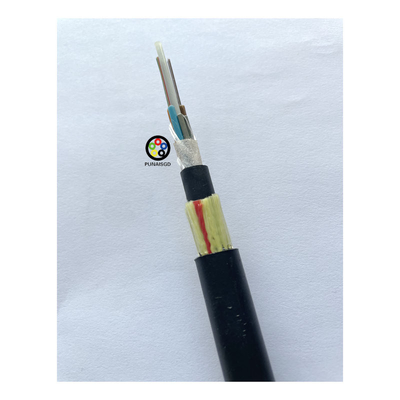 ADSS Fiber Optic Cable 24 Core Single Jacket PE Aramid Yarn