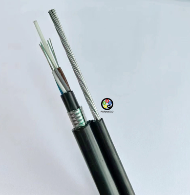 24 Core Aerial Figure 8 Fiber Optic Cable GYFTC8Y Black PE/LSZH