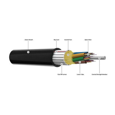 Anti Rodent Fiber Optic Cable GYFTY83 FRP Armoured 12-144 Cores