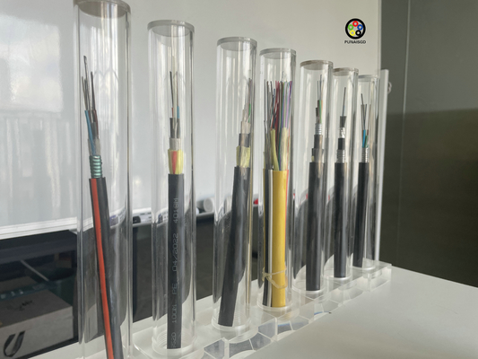 Black Jacket ADSS Fiber Optic Cable With Aerial Installation Method