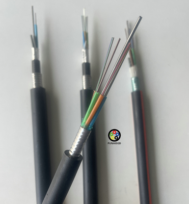 72 Core GYTS Armored Duct Fiber Optic Cable Steel Tape HDPE