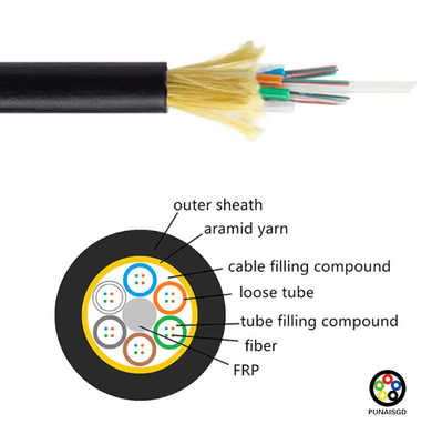 ADSS Fiber Optic Cable 12-144 Core Single Mode G652D Aerial Outdoor