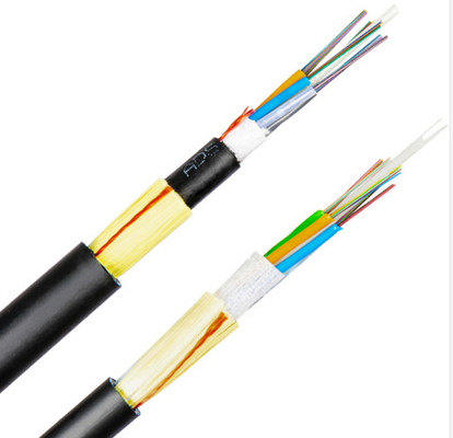공기 HDPE G652D 비 금속 100m 500m Span 12 24 48 광섬유 ADSS 광섬유 케이블 6km 길이