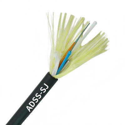 ADSS 광섬유 케이블 12 코어 PE 재킷 G.652D SPAN 80m 야외 3000m 통신용