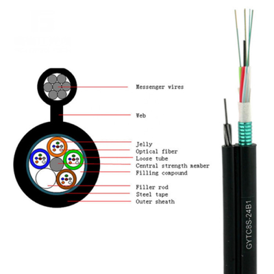 Hava Şekli 8 Fiber Optic Kablo Sıcak 12 çekirdekli Fiber Optic Kablo Yedi Çizgili Mesaj Kabloları Fiber Optik Kablo Şekil 8