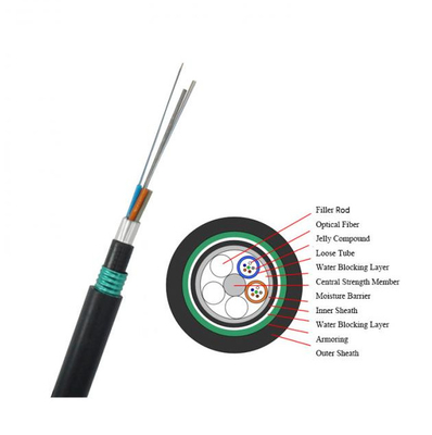 GYTA53 144-Core Direct Burial Armored Fiber Optic Cable G.652D