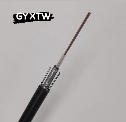 Dış Fiber Optik Kablo Zırhlı GYXTW 4 6 12 Çekirdek Havadan Merkezi Tüp Fiber Kablo