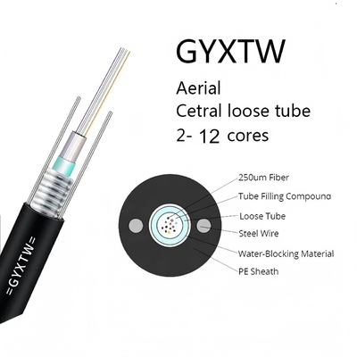 GYXTW Outdoor Armored Fiber Optic Cable 8mm Aerial G652D